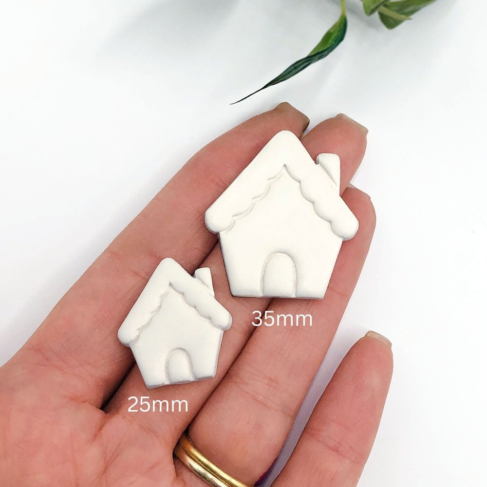 Gingerbread House Clay Cutter | Christmas Embossed Cutting Tool. -