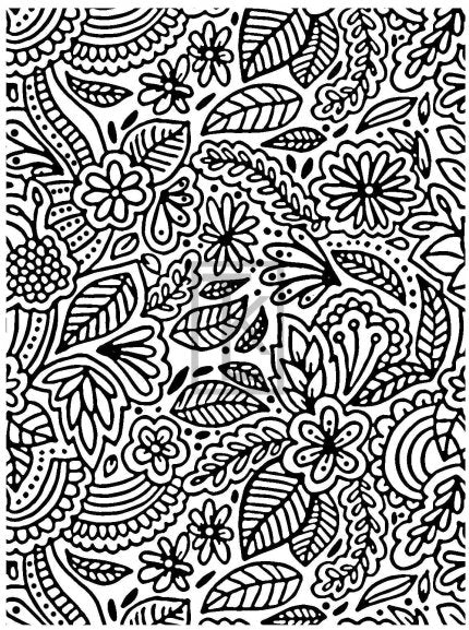 Graffiti Garden Silkscreen Stencil for Polymer Clay -