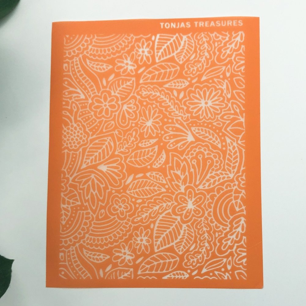 Graffiti Garden Silkscreen Stencil for Polymer Clay -
