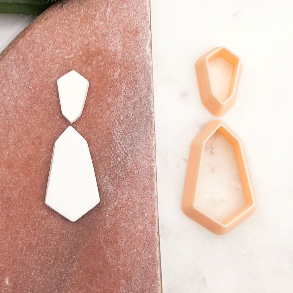 Jewel Gem Shape Clay Cutter | Long Diamond Trapezium -