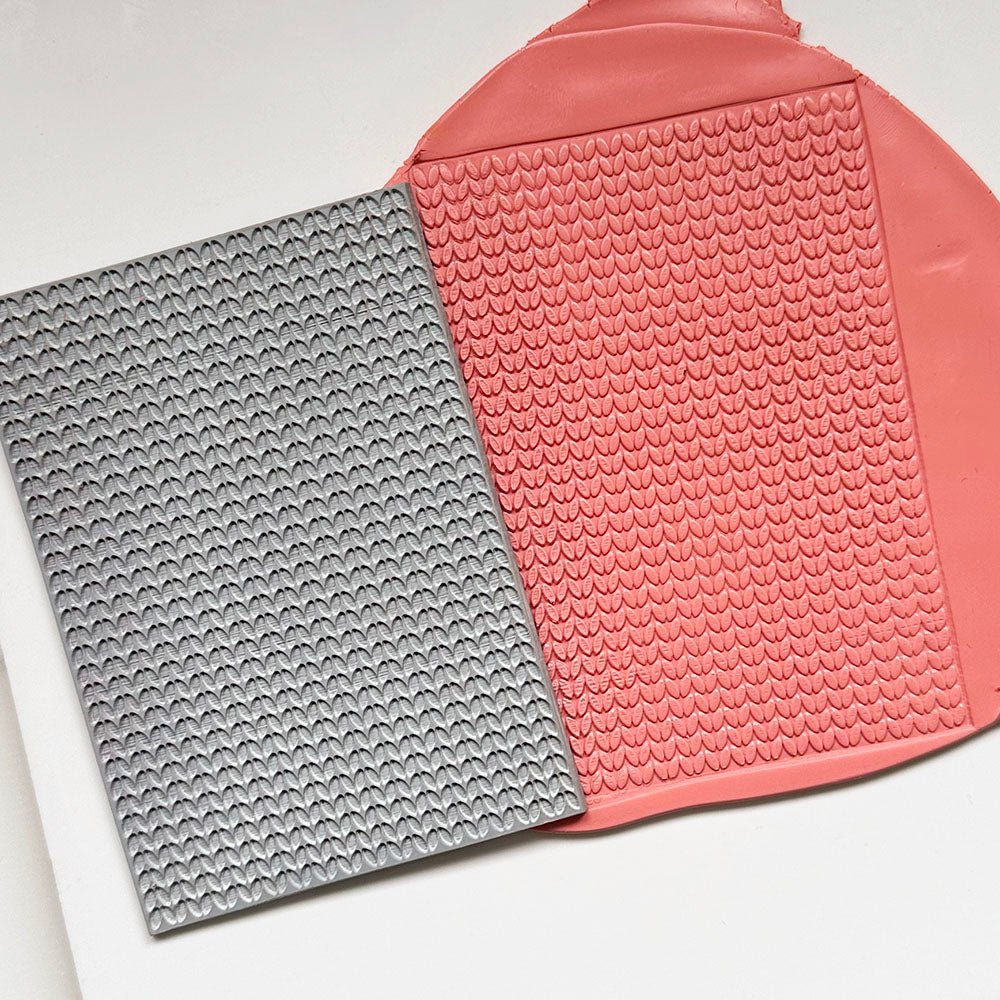 Knit Texture Stamp | Fine Knitted Rubber Embossing Mat -