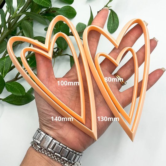 Large Clay Cutter, Long Skinny Heart. -