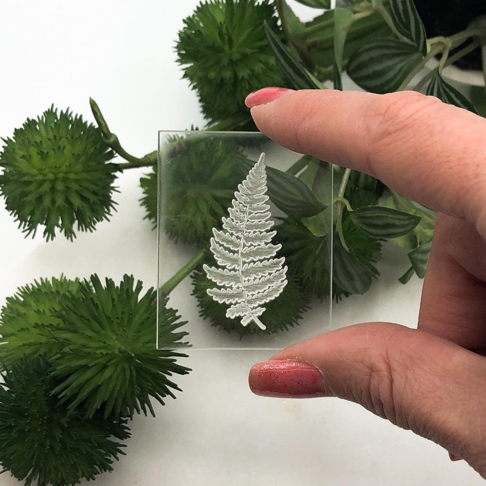 Leaf 1 Texture Stamp | Acrylic Clear Embossing Plate -