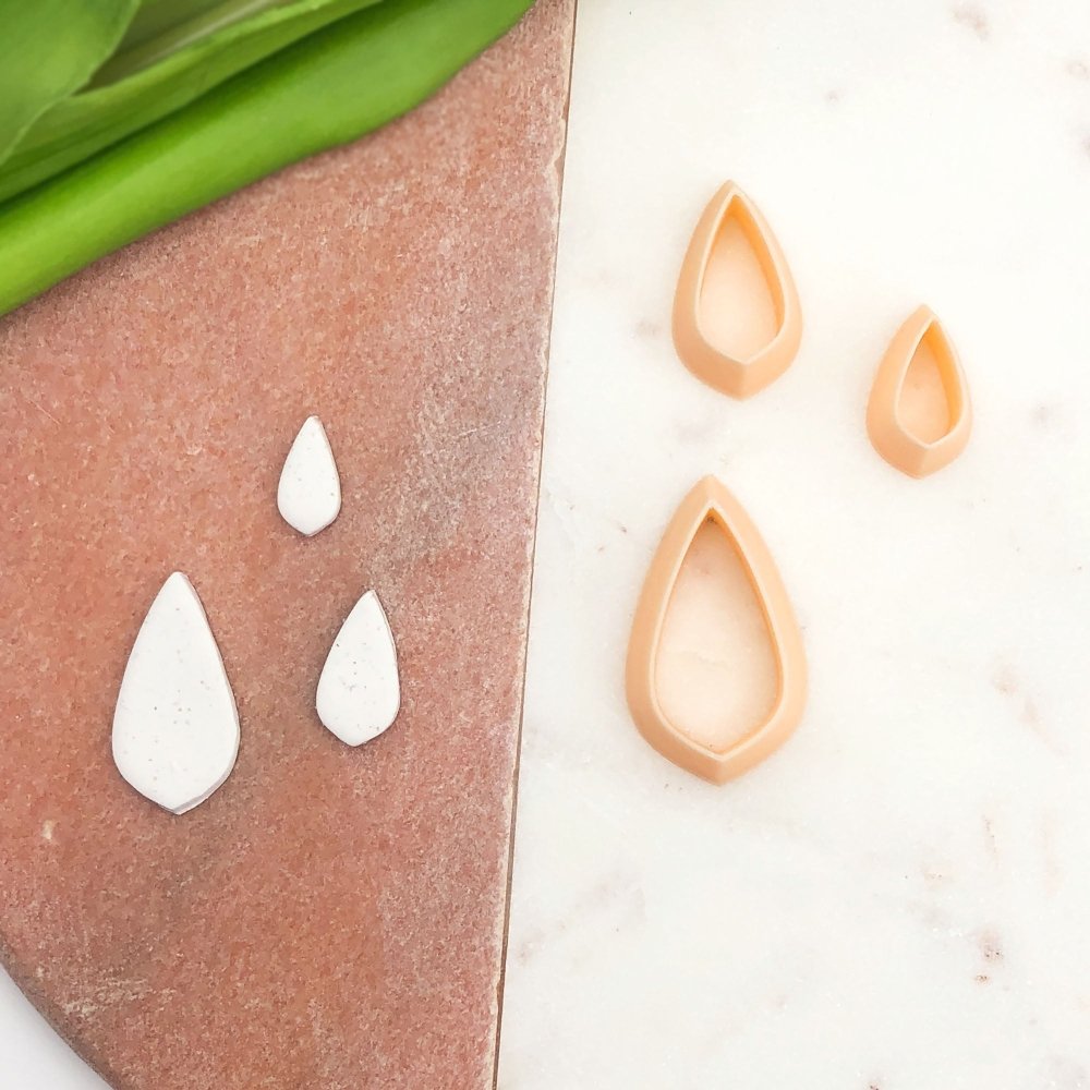 Leaf Polymer Clay Cutter | Teardrop, Raindrop Shape -