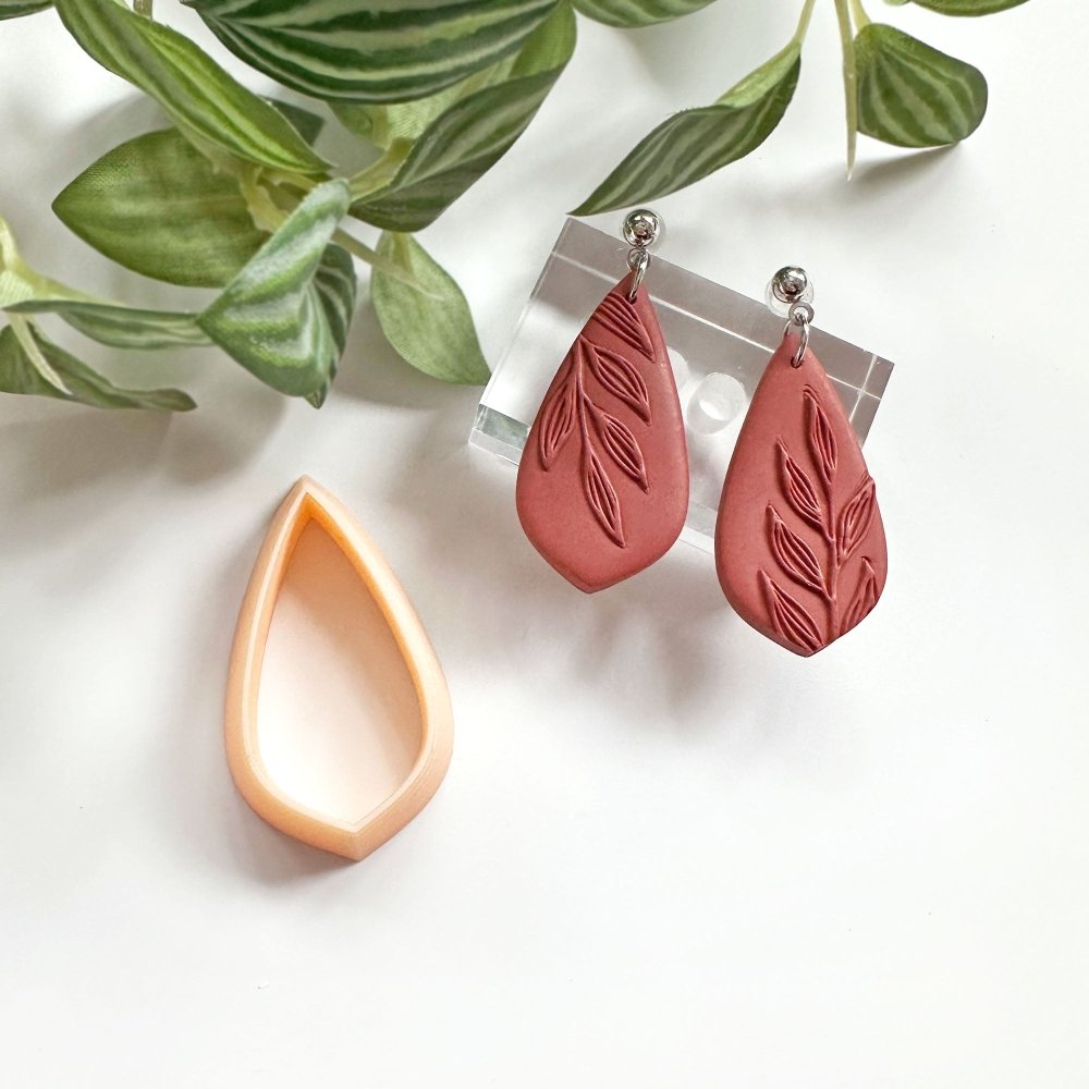 Leaf Polymer Clay Cutter | Teardrop, Raindrop Shape -