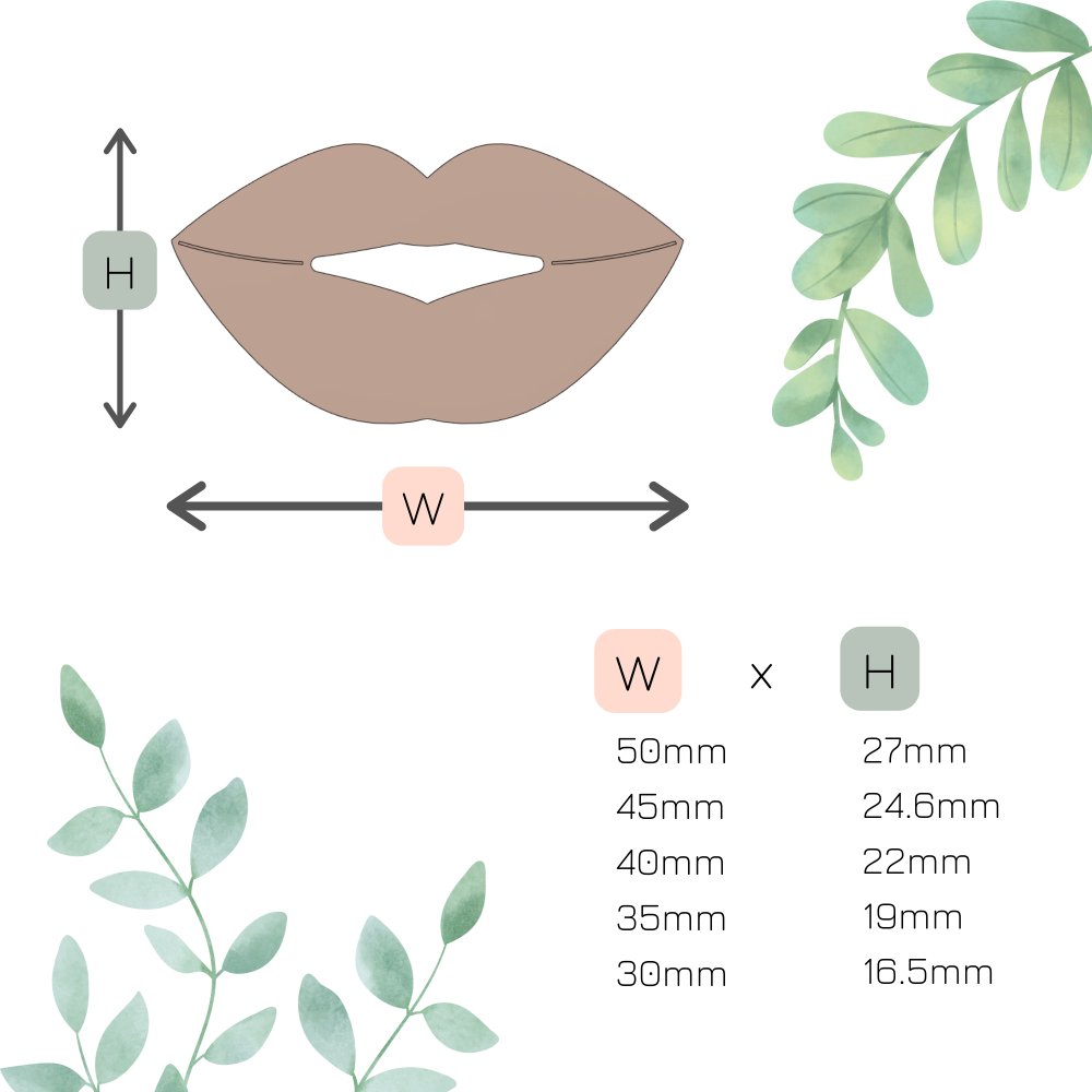Lips Clay Cutter | Pout Kiss Valentines -