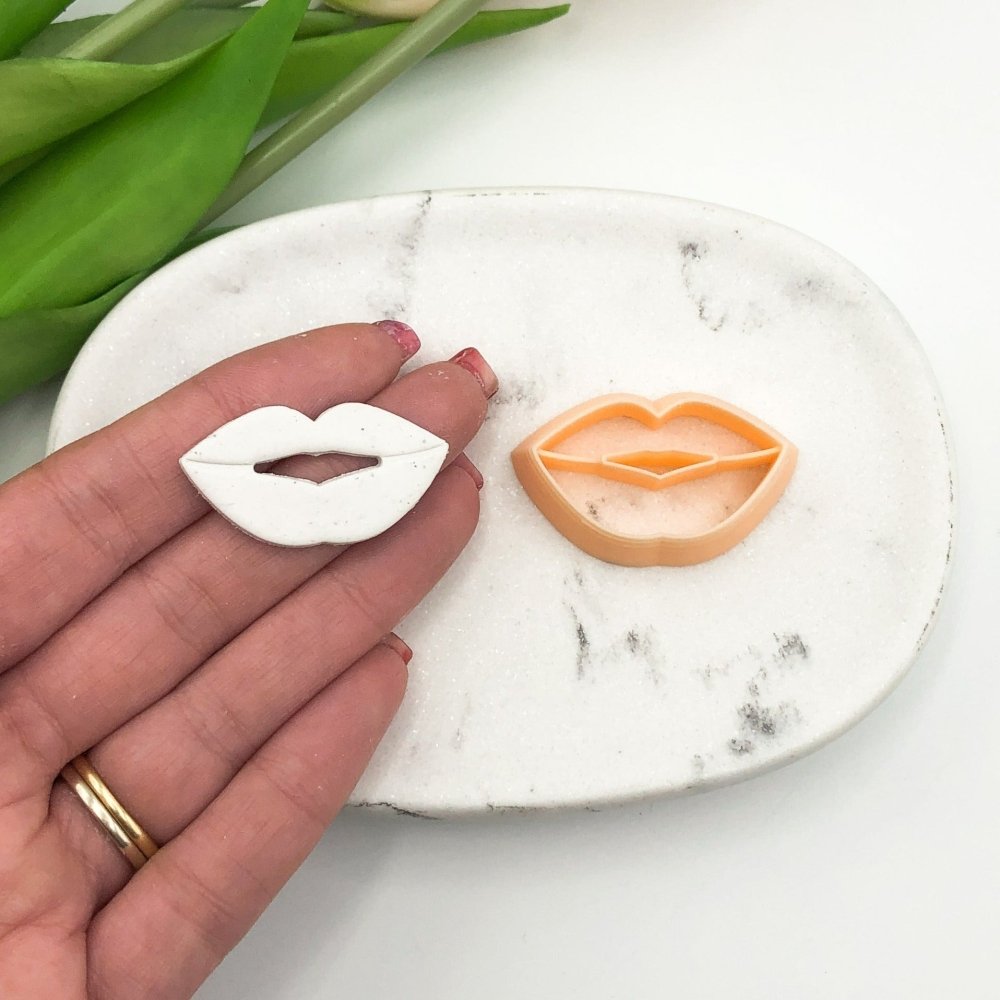 Lips Clay Cutter | Pout Kiss Valentines -
