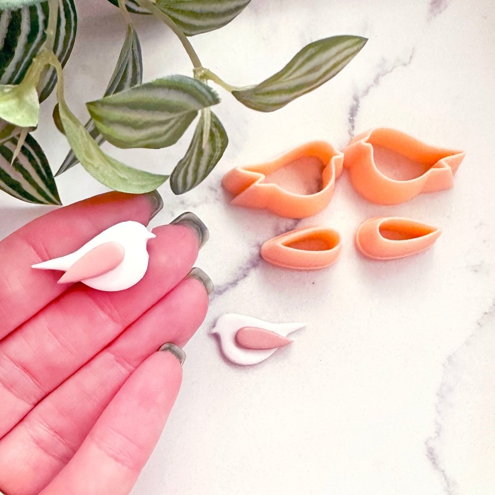 Little Love Bird & Wing Clay Cutter Set | Winter Robin -