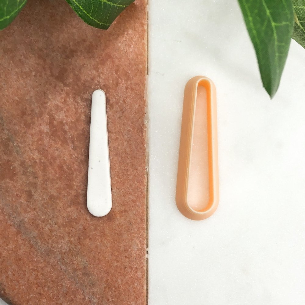 Long Thin Tear Drop Clay Cutter -