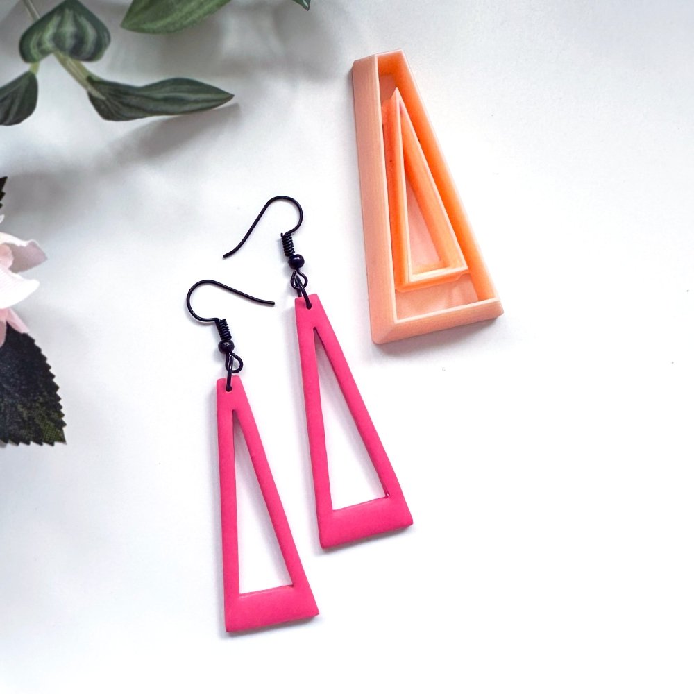 Long Triangle Donut Clay Cutter | 90s Vibe Skinny Window Cut Out -