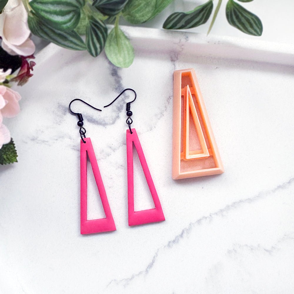 Long Triangle Donut Clay Cutter | 90s Vibe Skinny Window Cut Out -
