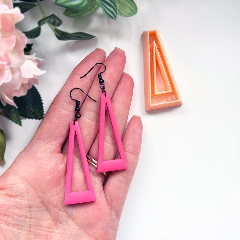Long Triangle Donut Clay Cutter | 90s Vibe Skinny Window Cut Out -
