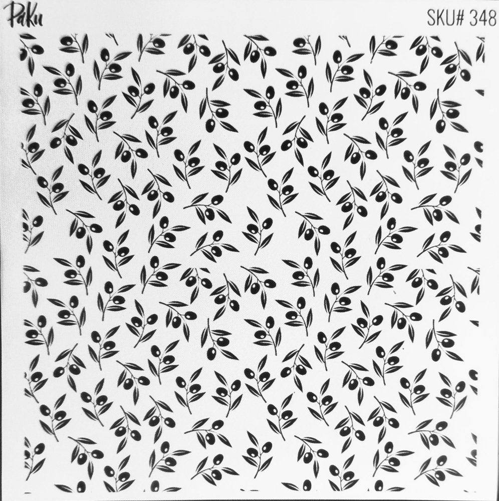 Olive Branch Silkscreen Stencil | Pattern -