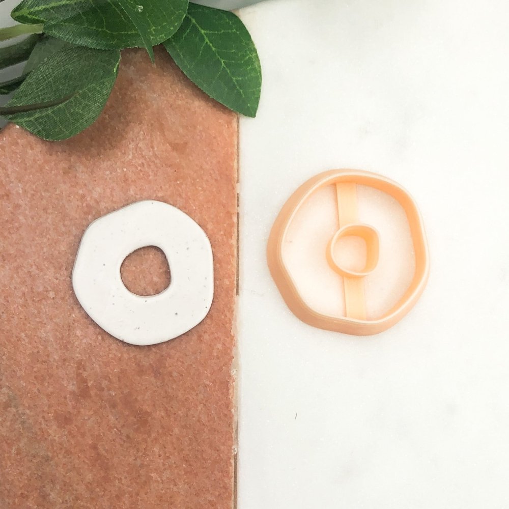 Organic Circle Donut 1 | Pebble Clay Cutter -