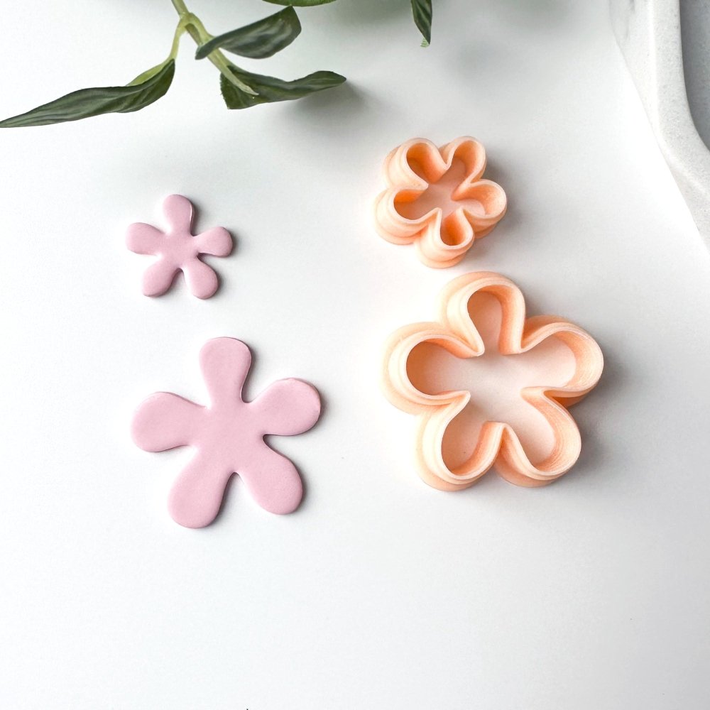Organic Flower Clay Cutter | Splat Shape -