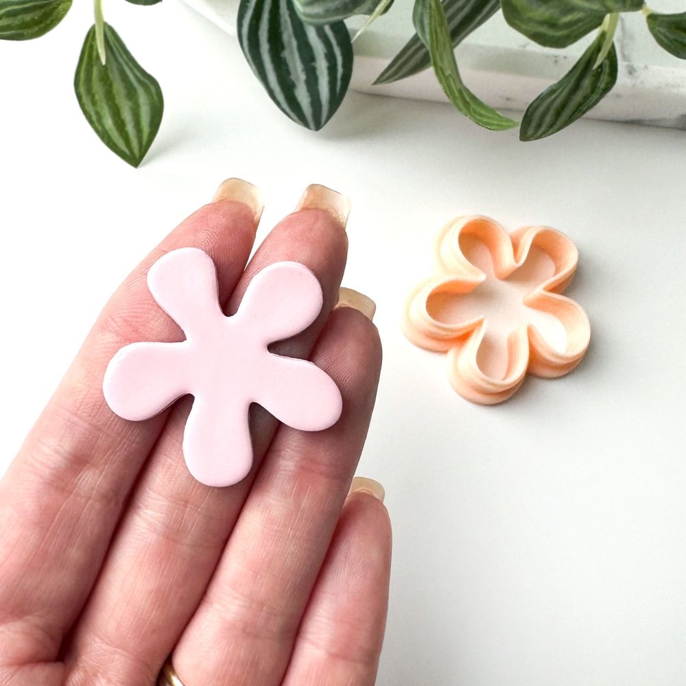 Organic Flower Clay Cutter | Splat Shape -
