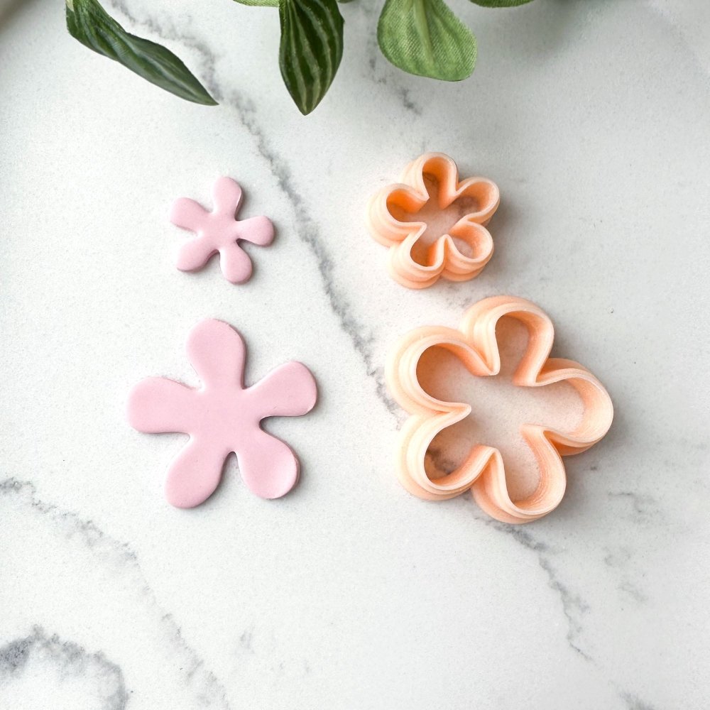 Organic Flower Clay Cutter | Splat Shape -