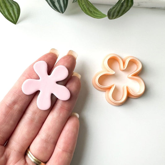 Organic Flower Clay Cutter | Splat Shape -