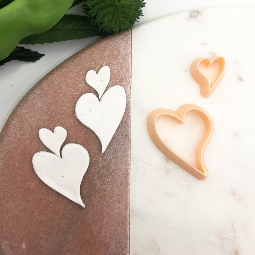 Organic Heart Mirror Polymer Clay Cutter Set | Valentines -