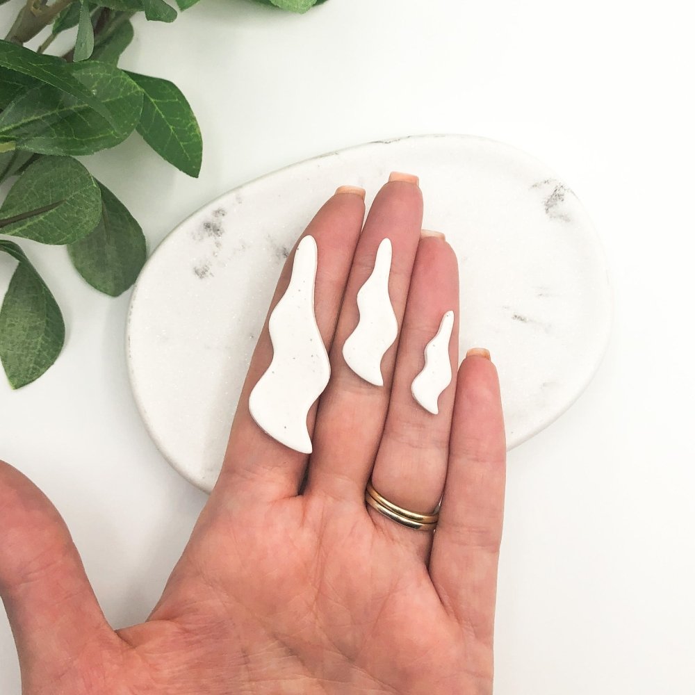 Organic Wavy Drop Clay Cutter | Mirror Set or Single -