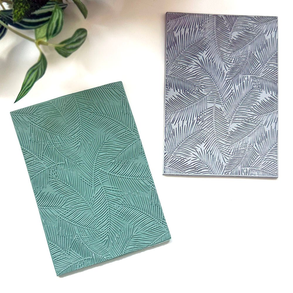 Palm Leaves Texture Stamp | Rubber Leaf Embossing Mat -