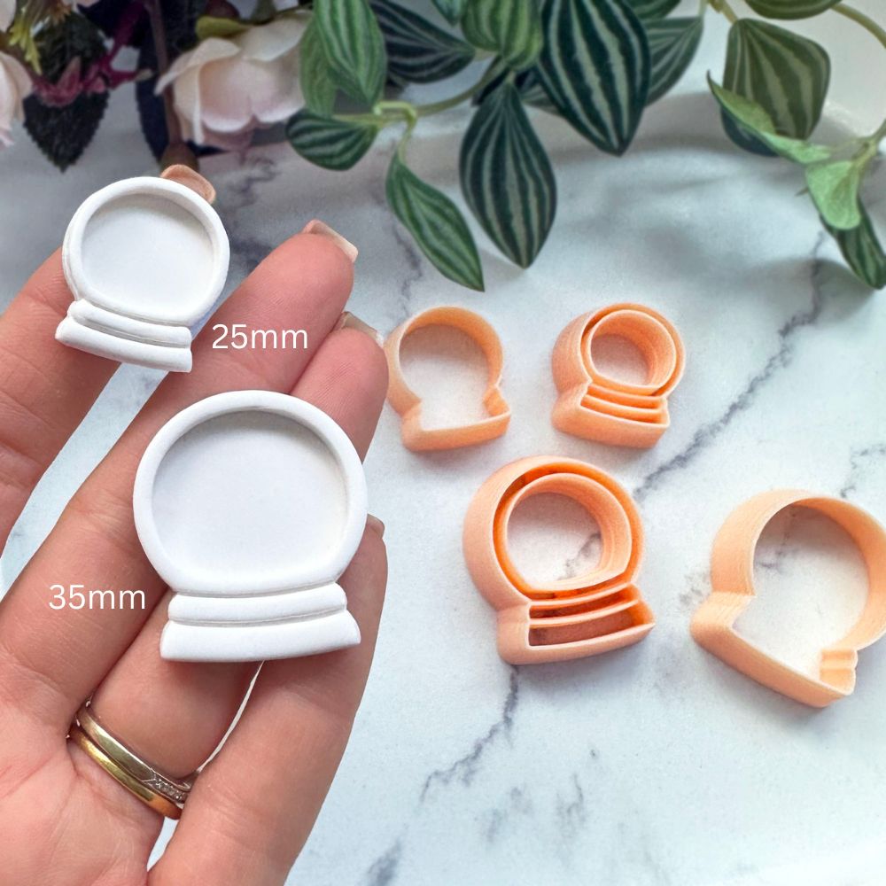 Snowglobe Polymer Clay Cutter | Snow Globe Duo Set of Two -