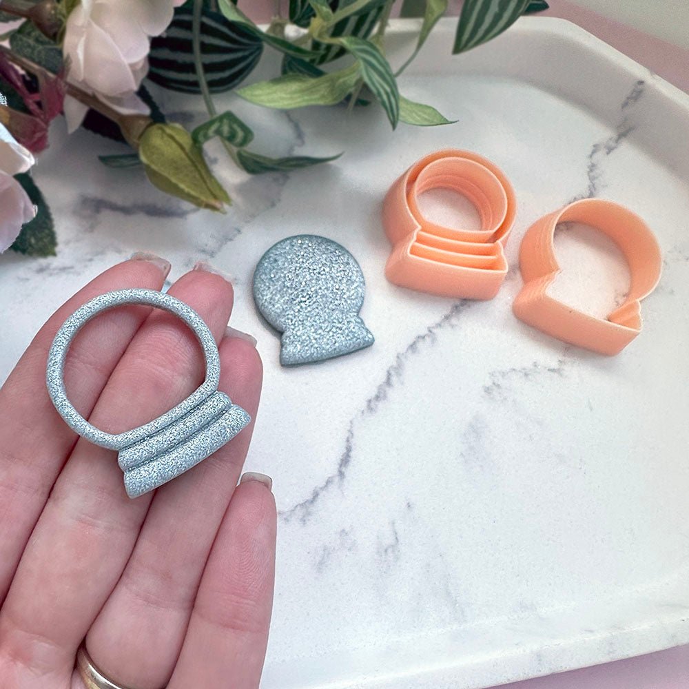 Snowglobe Polymer Clay Cutter | Snow Globe Duo Set of Two -