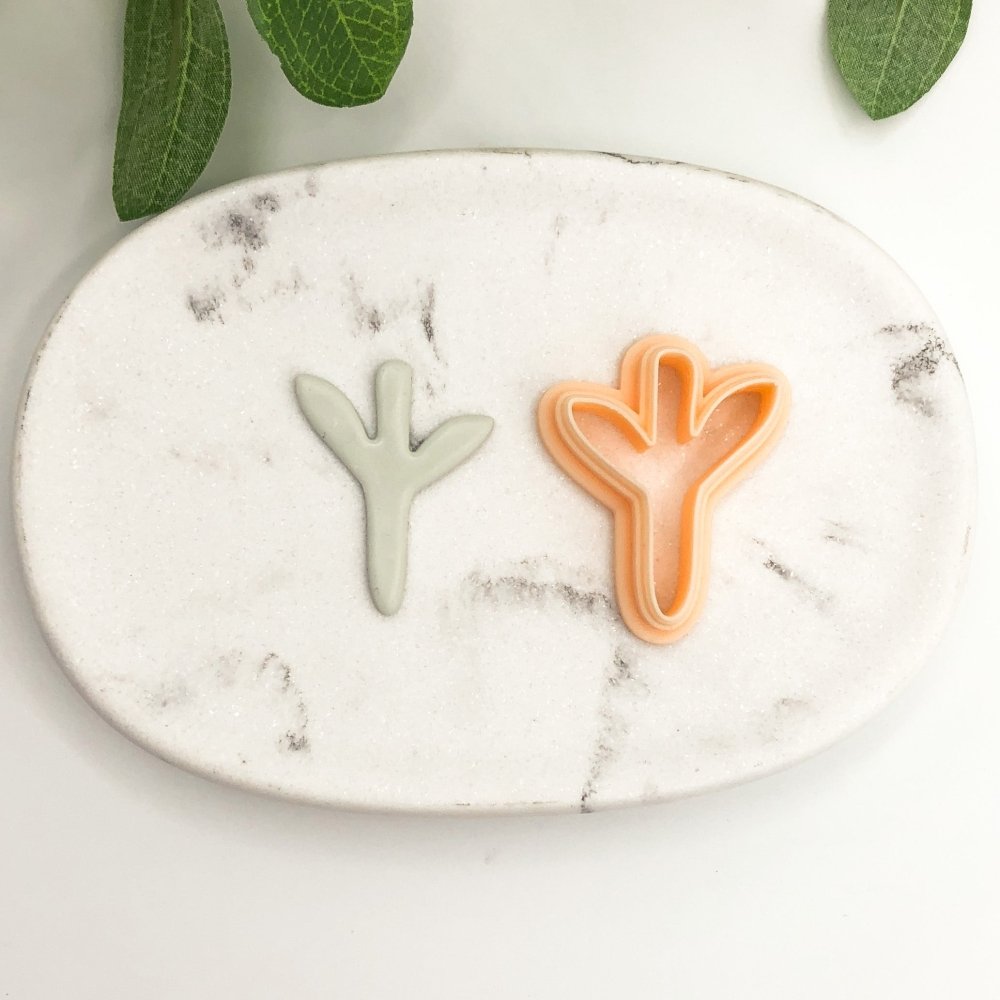 Stem Leaf Clay Cutter | Choose Mirror Set or Single Cutter -