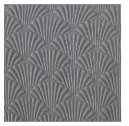 Texture Mat Tile Classic Scallop Fan | Cool Tools US Embossing Rubber Stamp -