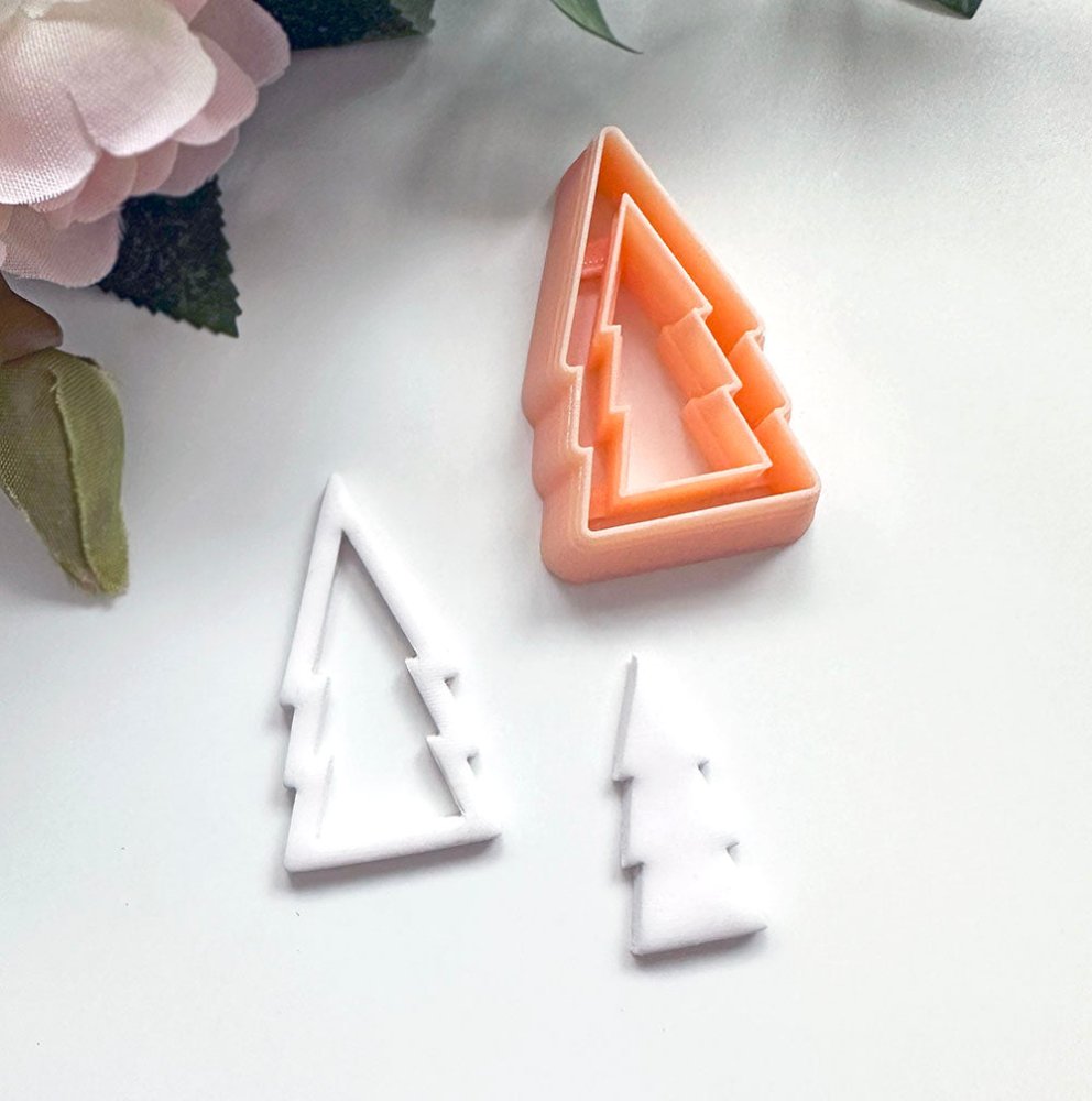 Tree Cut-Out Clay Cutter - Outline Donut | Christmas Theme -