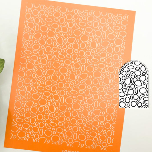 Water Bubbles Silkscreen | Organic Bubbly Circles Stencil -