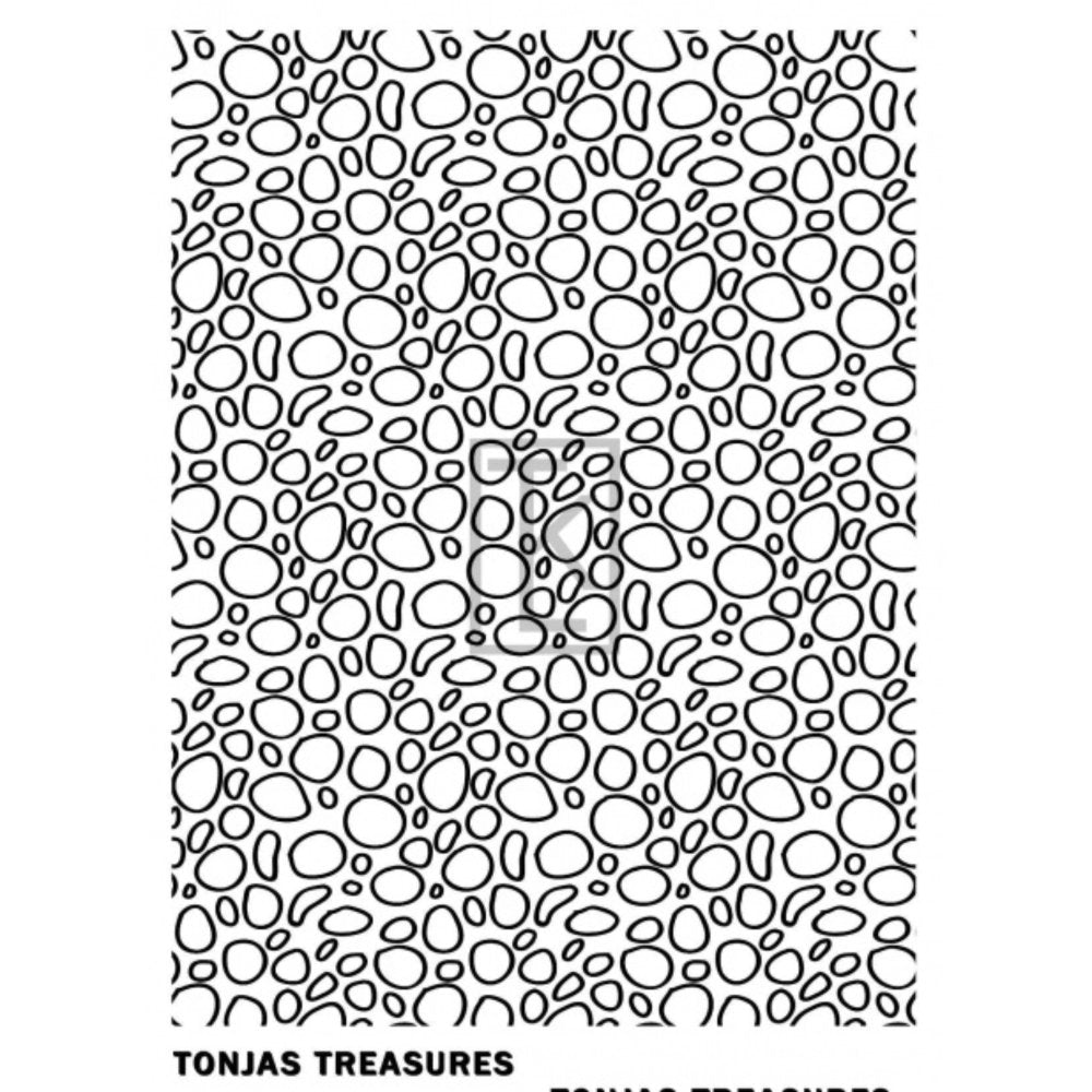 Water Bubbles Silkscreen | Organic Bubbly Circles Stencil -