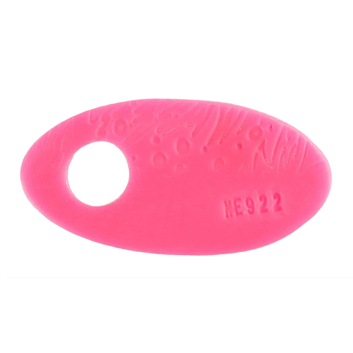 A vibrant fluorescent pink. Fuchsia from the Cernit Neon range of polymer clay. Swatch on a white background.