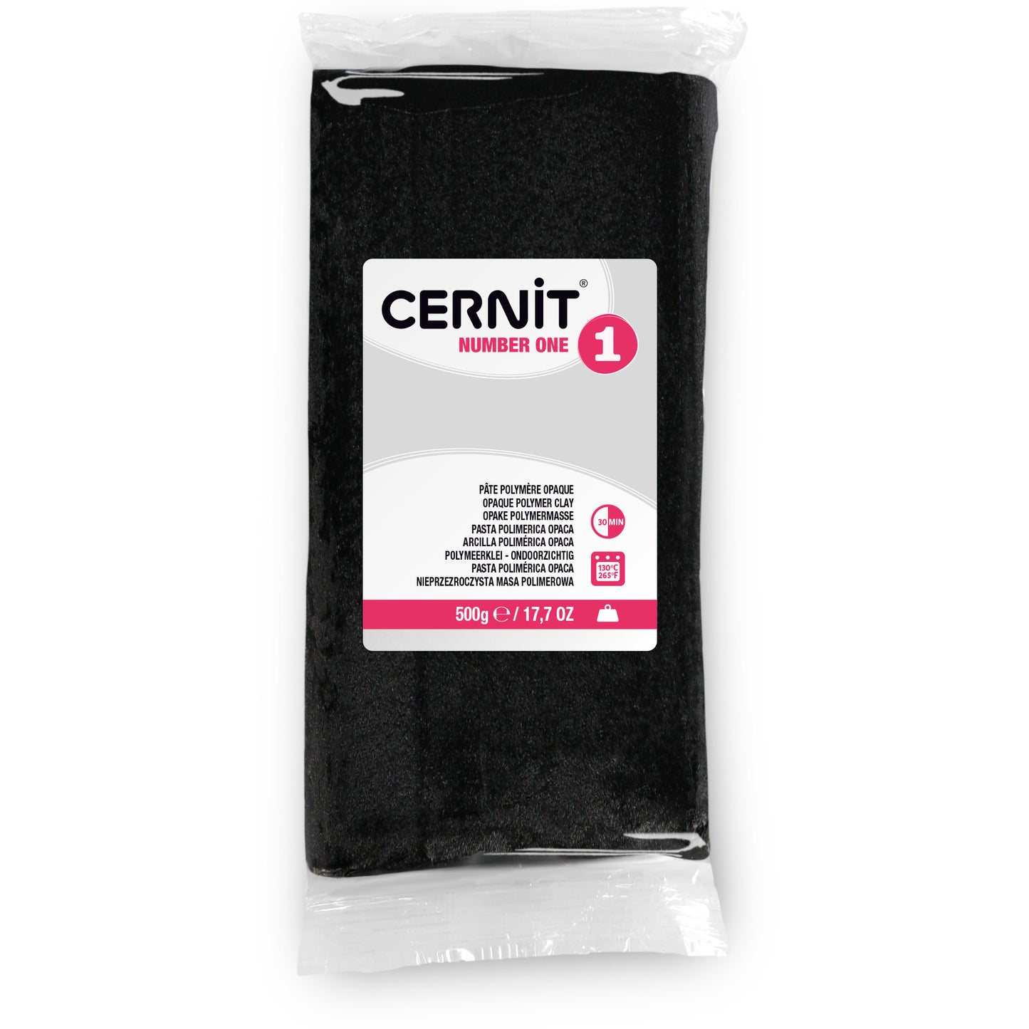 Cernit Polymer Clay 500g | Number One - 100 Black