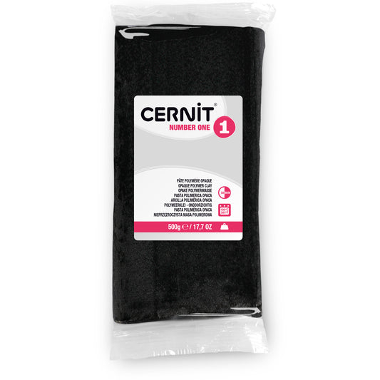 Cernit Polymer Clay 500g | Number One - 100 Black