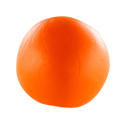 CERNIT Neon Light orange polymer clay unpacked rolled up ball of clay on a white background