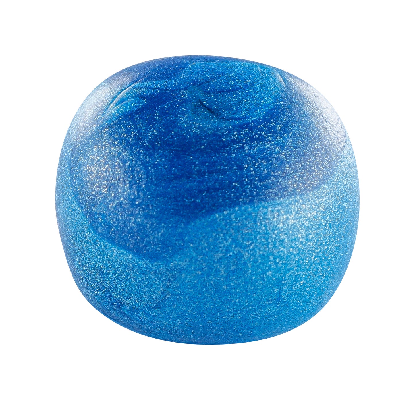 Cernit pearl blue polymer clay ball - raw shows mica powder sparkling CE0860056200C