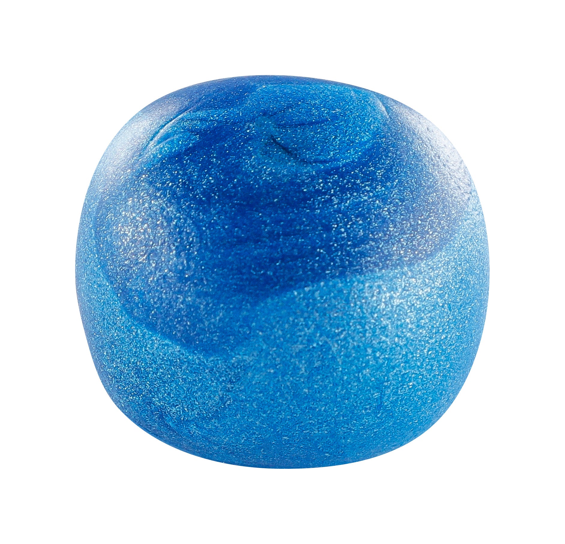 Cernit pearl blue polymer clay ball - raw shows mica powder sparkling CE0860056200C