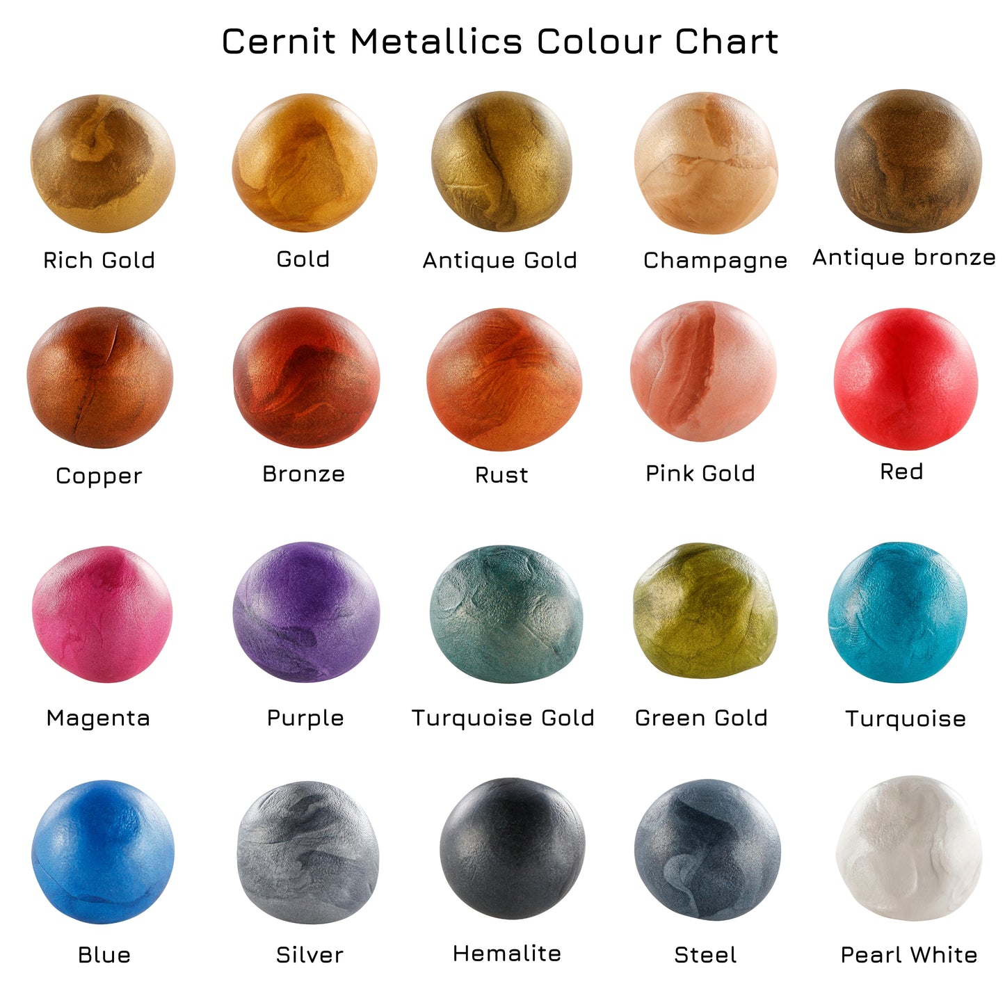 Cernit Polymer Clay 56g | Metallic - 085 Pearl White.