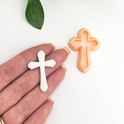cross clay cutter with the white polymer clay cut oout