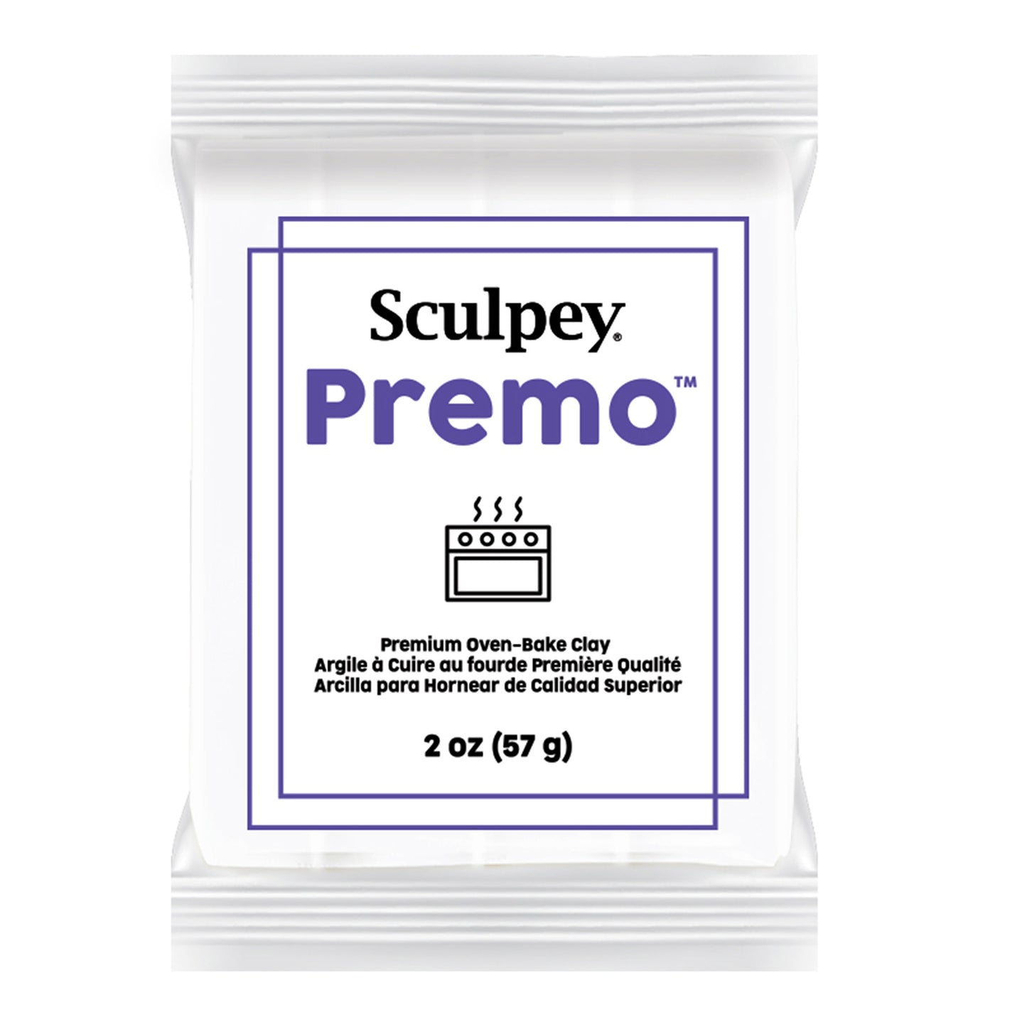 Sculpey Premo packaging with white background - Sculpey Premo Polymer Clay | 57g - 5001 White - 