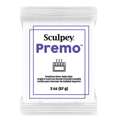 Sculpey Premo packaging with white background - Sculpey Premo Polymer Clay | 57g - 5001 White - 