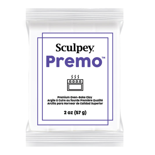 Sculpey Premo packaging with white background - Sculpey Premo Polymer Clay | 57g - 5001 White - 