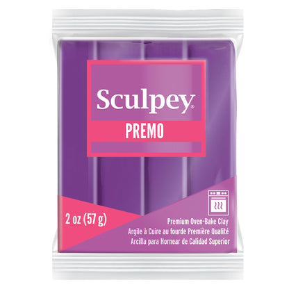 Sculpey Premo clay package on a white background - Sculpey Premo Polymer Clay | Purple Pearl - 57g - 