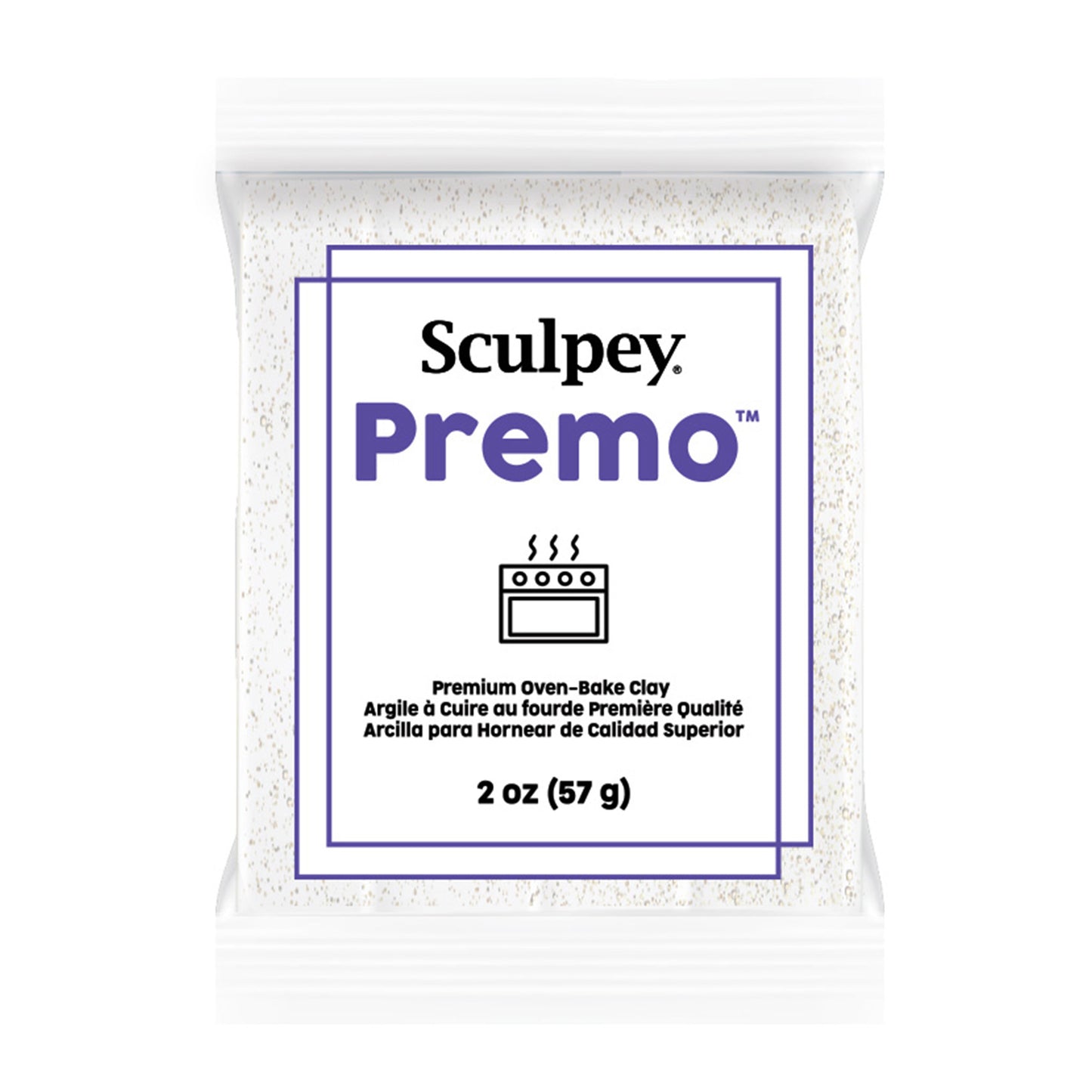 Sculpey Premo Polymer Clay | 57g - 5057 Frost White Glitter - 