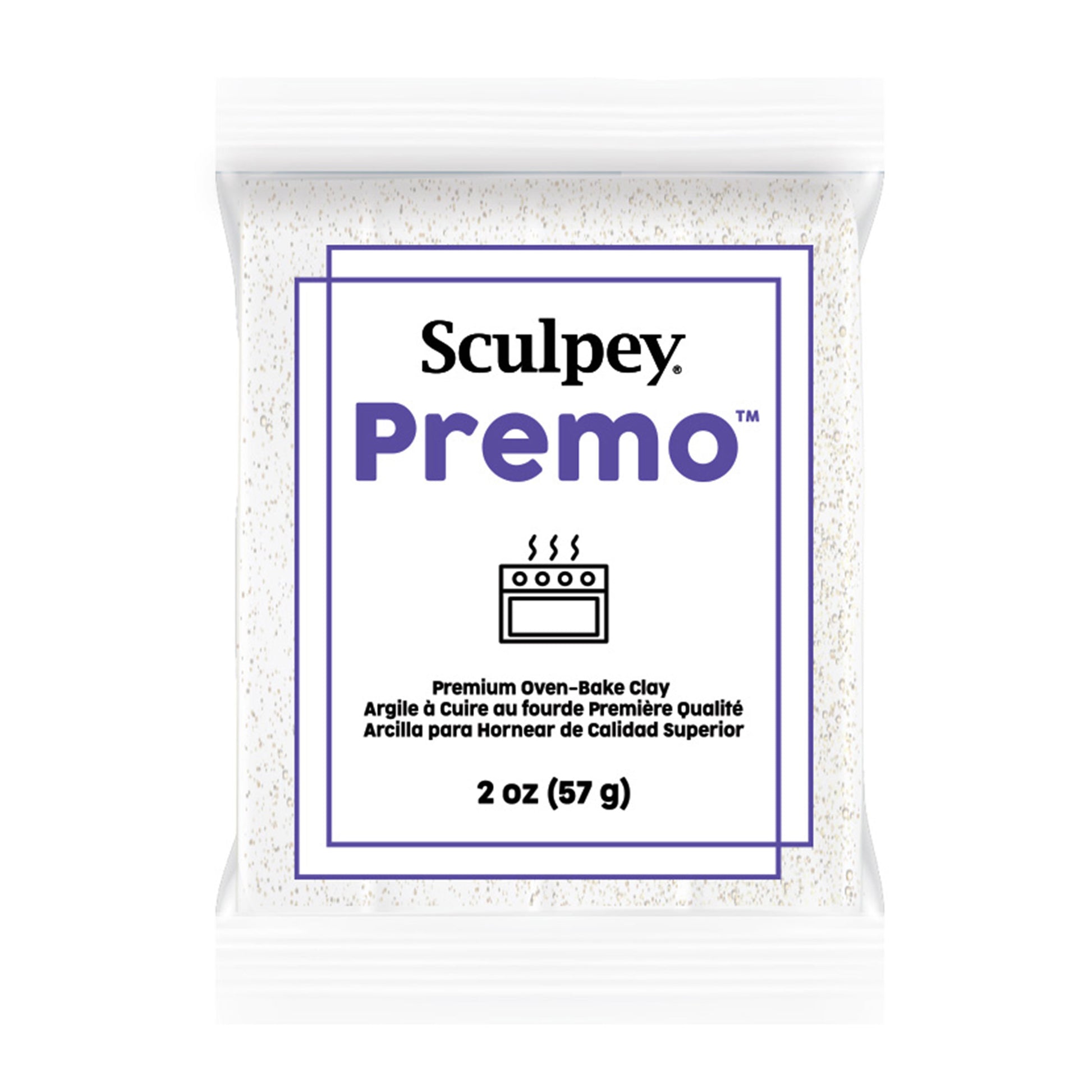 Sculpey Premo Polymer Clay | 57g - 5057 Frost White Glitter - 