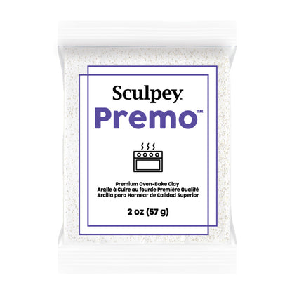 Sculpey Premo Polymer Clay | 57g - 5057 Frost White Glitter - 