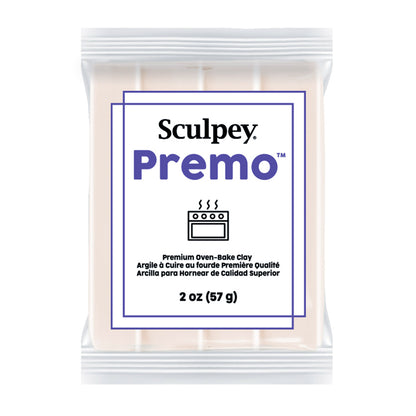Sculpey Premo packaging with white background - Sculpey Premo Polymer Clay | White Translucent - 57g - 