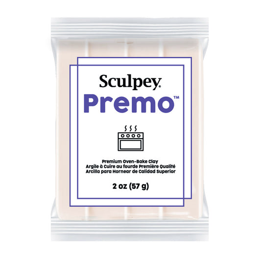 Sculpey Premo packaging with white background - Sculpey Premo Polymer Clay | White Translucent - 57g - 