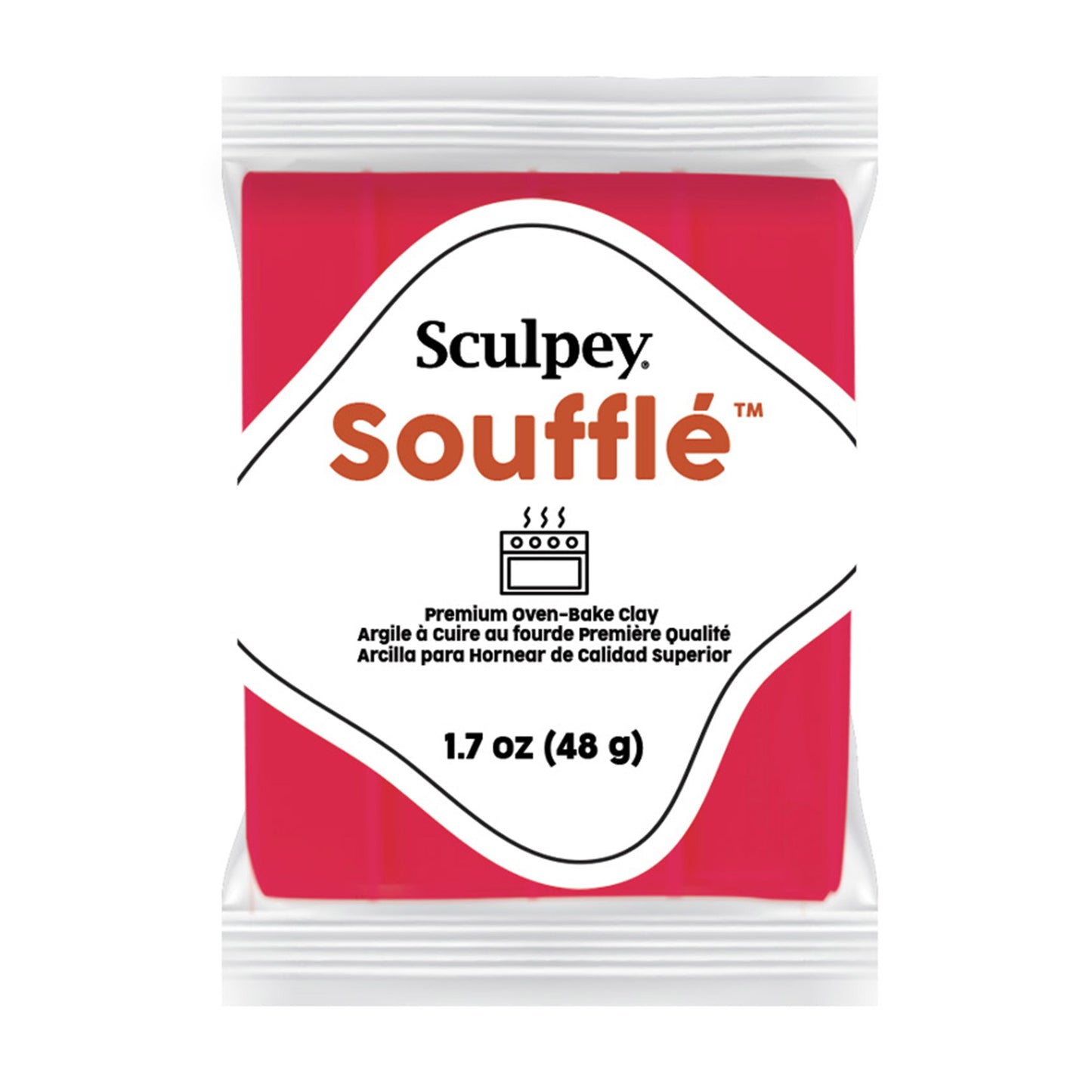 Sculpey Souffle Polymer Clay | 48g - 6004 Raspberry - new packaging